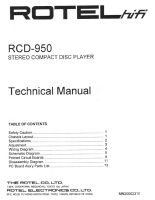 Rotel RCD-950 - Technical manual 